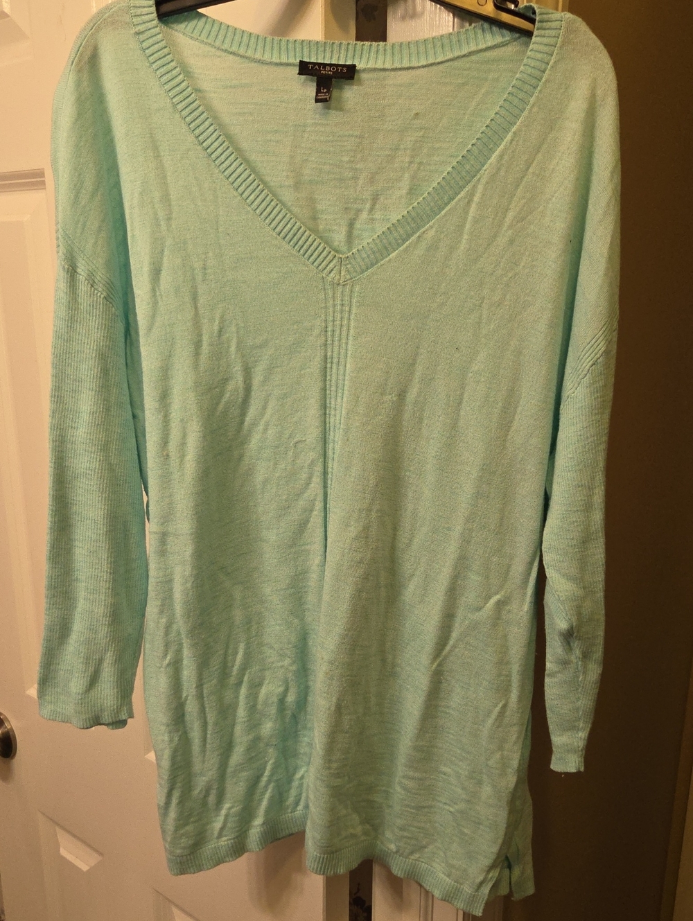Petite Talbots Turquise V-Neck Sweater